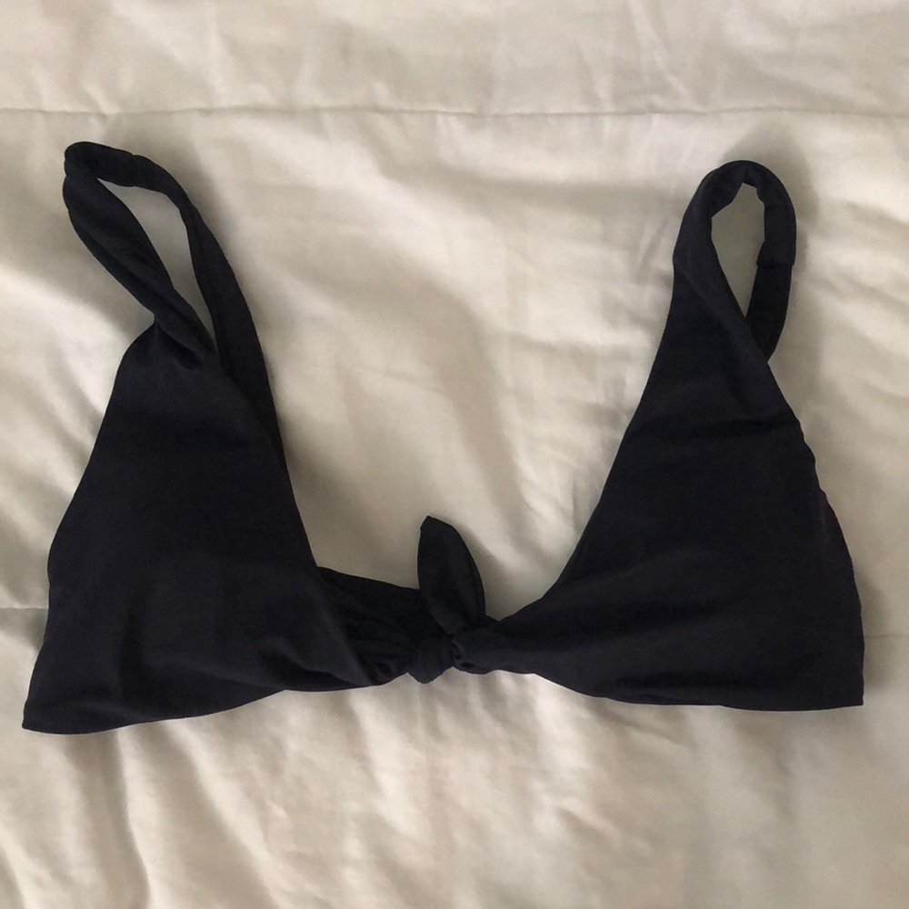RVCA navy bikini tie top